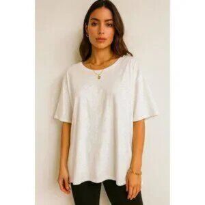 NWT Barefoot Dreams Malibu Collection Slub Jersey Dropped Shoulder Tee L, 2X, 3X